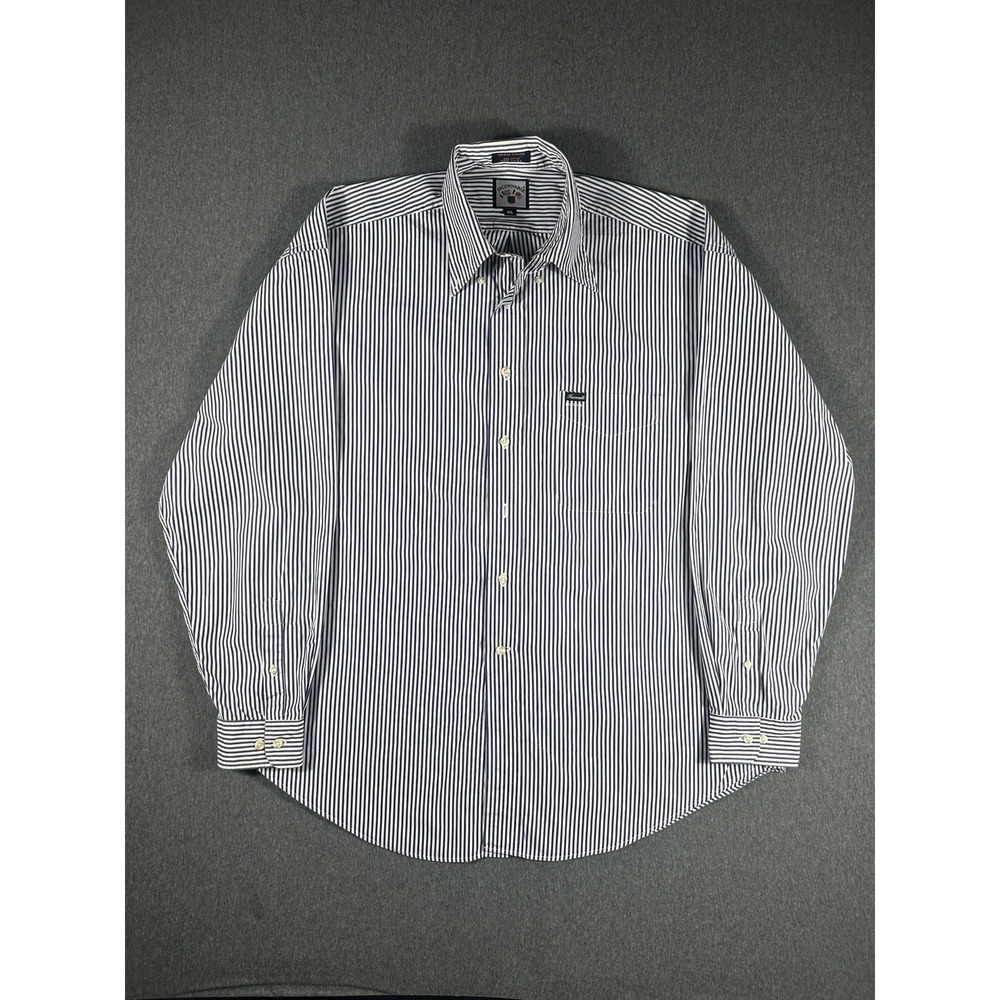 Façonnable Albert Goldberg Men's XXL Blue & White Striped Button-Down